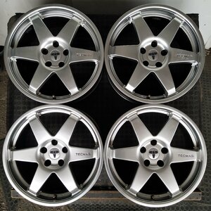 管理番号：A7-193【4本価額】【18x8J 5x112 ET+40 ハブ66.6】TECMAG・アウディ等・球面座・店頭引取可能・適格請求書発行可能