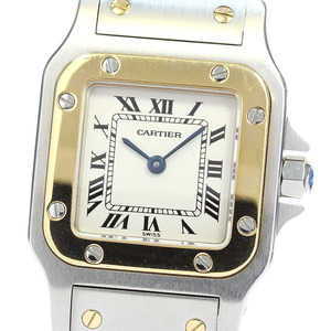 ベルト訳あり カルティエ CARTIER W20012C4 サントスガルベSM YGコンビ クォーツ レディース _827801