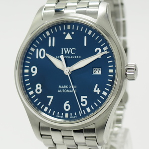 【中古】IWC パイロットウォッチ マークXVIII シャウハウゼン 自動巻き SS ネイビー文字盤 IW327015