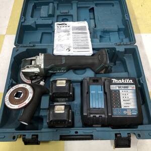 se350 送料無料！動作品 マキタ makita 充電式 ディスクグラインダ 100mm GA420DRGX 18V6.0Ahバッテリー×2 充電器 ケース