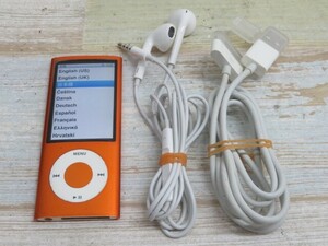第5世代★Apple A1320 デジタルオーディオプレーヤー iPod nano アップル アイポッド ナノ イヤホン/USB充電ケーブル付 動作品 96896★！！