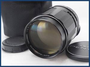 ★良品★ PENTAX ペンタックス Super-Multi-Coated TAKUMAR 135mm F2.5 ★完動品★同梱可 前後キャップ、ケース付 M42用 #i8599