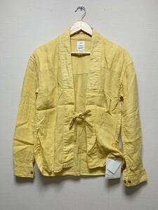 未使用☆[VISVIM] 18SS LHAMO SHIRT LINEN 野良着 ラモシャツ 1 イエロー リネン 0118105011016 ビズビム