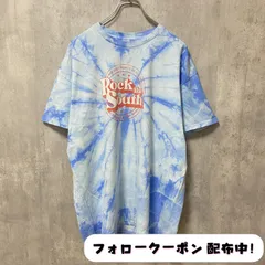 古着 used　半袖プリントTシャツ　タイダイTシャツ　ロゴ　水色　ブルー　ビッグシルエット　オーバーサイズ