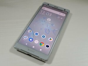 　★【41666WM】 ジャンク SoftBank 702SO SONY Xperia XZ2 リキッドシルバー SIMロック解除済 1円 ! 1スタ !