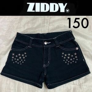 美品☆ZIDDY デニムショートパンツ 150 黒ブラック ジディジディーBeBeベベ