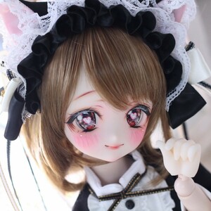 【シンティランテ】DDH-22 カスタムヘッド セミホワイト ソフビ盛り(難有り)+ おまけ碁石アイ　MDD ドール 