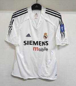 04-05レアル・マドリッド Real MADRID RMCF(H)#23 ベッカム BECKHAM 選手用半袖 adidas UEFA CL仕様 XL