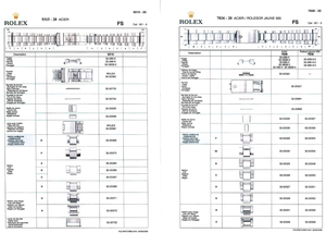 ロレックス ROLEX ブレスレット パーツカタログ R8 完全版2006 + R8 2009年の新型ブレス追加分あり USBメモリ収録