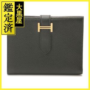 HERMES　エルメス　ベアンコンパクト　ブラック/GP　ヴォーエプソン　C刻印　2148103707391【432】