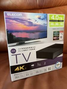 エレコム ELECOM テレビ録画用ハードディスク ELD-GTVシリーズ 4TB ファンレス静音設計 4K対応スリム&コンパクト ブラック ELD-GTV040UBK