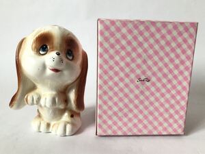 デッドストック サンリオ HALLMARK CARDS. INC. イヌ 犬 陶器 置き物 貯金箱 昭和レトロ ファンシー San-Rio ホールマーク レトロポップ