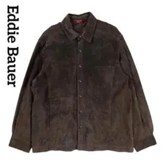 Eddie Bauer 本革スウェードシャツジャケット XL 大きめサイズ