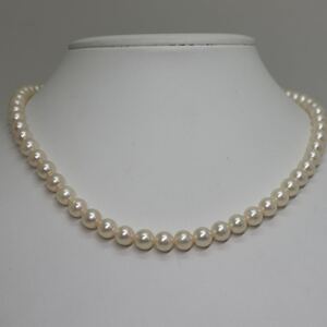 1円〜!!▲アコヤ本真珠ネックレス▲D 約29.7g 約43.0cm 約6.5-7.0mm珠 pearl necklace jewelry パール DC0/DC0 49