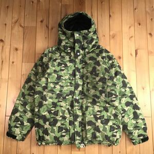 ★美品★ ダウンジャケット ABC camo Mサイズ a bathing ape BAPE hoodie down jacket ABCカモ エイプ ベイプ アベイシングエイプ 迷彩 w2