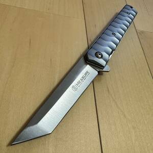 新品★折り畳みナイフ チタン サバイバル ケース付き アウトドア 刀 キャンプ KNIFE 山刀 小刀