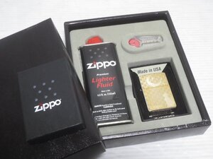 ♪ZIPPO ジッポ 猫と月 ゴールド オイル＆石セット 2021年製♪未使用 保管品