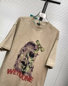 WELLDONE Tシャツ 半袖 トップス メンズ ユニセックス ストリート カジュアル ブラック M