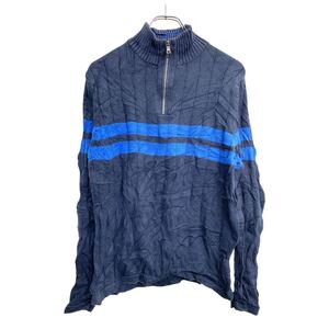 NAUTICA ニット セーター Sサイズ ノーティカ ハーフジップ ネイビー 古着卸 アメリカ仕入 t2411-3097