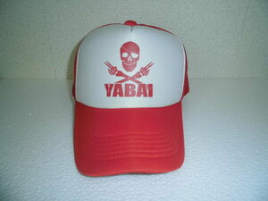 貴重　人気デザイン　品薄　ヤバイブランド YABAI BRAND MESH CAP ロゴメッシュ　キャップ ゲーリーヤマモト　ホワイト／レッド　