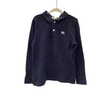 ♪♪ BURBERRY バーバリー kids キッズ 長袖ポロシャツ SIZE 110 ネイビー 傷や汚れあり