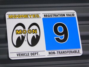 【MOONEYES・ムーンアイズ】※《レジストレーションステッカー・９月 》※ 車検ステッカー　ハワイ　(DM212-09)