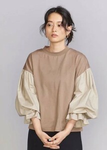 【WEB限定】BEAUTY&YOUTH UNITED ARROWS アローズ 22AW ピマコットンボリュームスリーブカットソー 一枚でサマに モードな雰囲気 MOCA Free