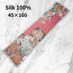 ✨新品・高級✨ 【45×160】 花柄ストール ♡ 絹100％ ショール