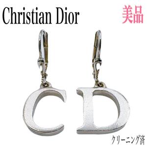 Dior クリスチャンディオール ディオール ピアス アクセサリー シルバー系 CD ロゴ 両耳用