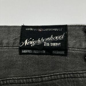 【M】USED Neighborhood Denim Pants Black Archive Japan 02年製 ネイバーフッド デニム パンツ ブラック アーカイブ y2k F731