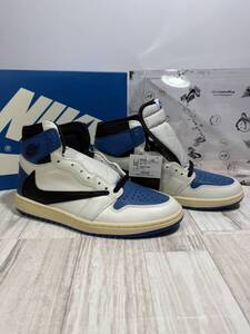 【1円〜売り切り】TravisScott Fragment Nike トラヴィス フラグメント ナイキ Air Jordan 1 Retro High OG SP Military Blue/9.5