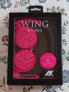 動作は未確認です 未使用経年品 アクセス WING オーバーヘッドフォンAH-G787 VP (ビビッドピンク)2018年頃購入 3000円位？