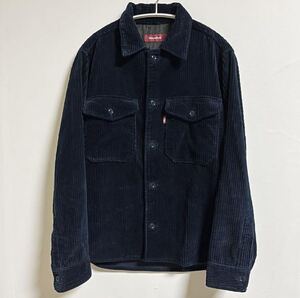 HideandSeek CORD CPO L/S SHIRT Sサイズ ネイビー