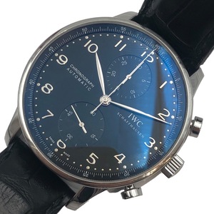 インターナショナルウォッチカンパニー IWC ポルトギーゼ クロノグラフ09 IW371447 ブラック SS 腕時計 メンズ 中古