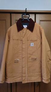 ◎carhartt トラディショナルコート ブラウンダック ワークジャケット カーハート 希少USA製 USサイズ44　日本サイズXL相当