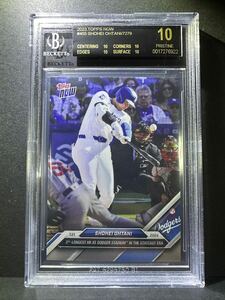 topps now BGS10 ブラックラベル Dodgers ドジャース 大谷翔平 ohtani Shohei psa 2024 ホームラン　鑑定品　455 7279 GEMMINT black 