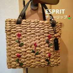 ESPRIT エスプリ　カゴ　トートバッグ