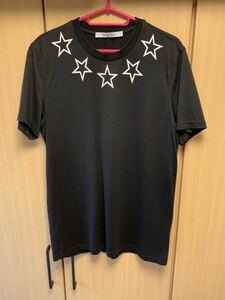 正規 16AW Givenchy ジバンシィRiccardo Tisci リカルド ティッシ スター 星 クルーネック Tシャツ カットソー 黒 S 16J 7165 651