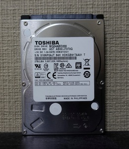 ■未使用品■TOSHIBA製2.5inch AVコマンド対応HDD 2TB MQ04ABD200 