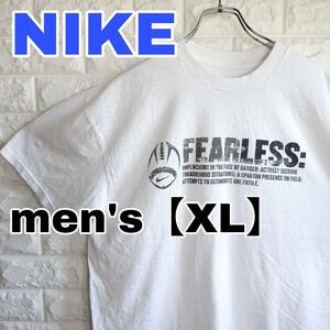 C295【NIKE】半袖プリントTシャツ【メンズXL】ホワイト