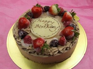 お誕生日 バースデーケーキ ホール生チョコアイスケーキ 6号（19㎝　高さ4ｃｍ）