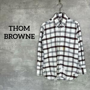 『THOM BROWNE.』 トムブラウン チェック柄 ボタンダウンシャツ