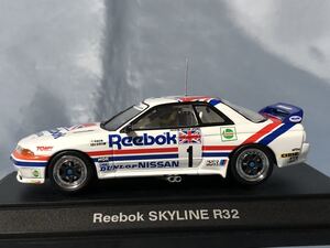 トミカ／エブロ製　　リーボック　スカイラインGTR (R32) ハセミ　スポーツ　　　1/43