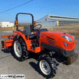 滋賀 クボタ KT230 トラクター 445時間 23馬力 パワステ AD倍速逆転 バックアップ ポンパ 自動水平 自動耕深 取扱説明書