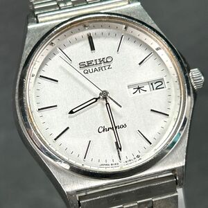 1970年代製 SEIKO セイコー Chronos クロノス 8123-6130 腕時計 クオーツ アナログ カレンダー ステンレス ヴィンテージ 諏訪精工舎