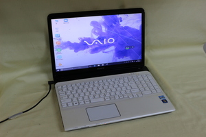 中古ノートパソコン SONY VAIO SVE1513AJ Windows10 COREi7 4GB 320GB 15.5inchワイド テンキー付 Bluetooth・カメラ内蔵 OS有 代引き可