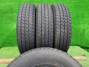 ヨコハマ YOKOHAMA 夏タイヤ 4本セット SUPER VAN 356 145/80R12 80/78N LT 2023年 8分山