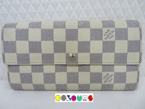 〔COLOURS〕 ポルトフォイユ サラ■M61735■ダミエ■アズール■Louis Vuitton