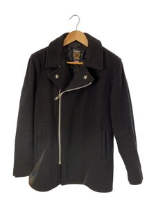 Schott◆ピーコート/34/ウール/BLK