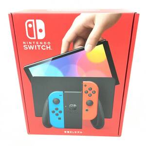 ■未使用/送料無料【Nintendo Switch 本体 有機ELモデル ジョイコンネオンブルー・レッド】ニンテンドースイッチ本体/領収証付（P02）